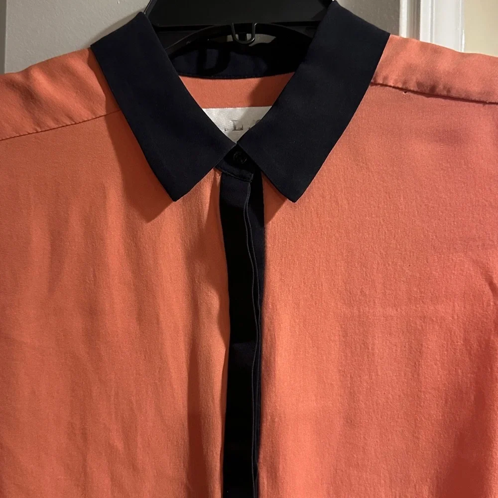 A.L.C. Gillian Silk Button Down Top Contemporary Modern Minimalist - Picture 4 of 6